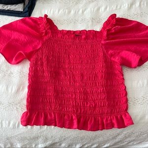 Ann taylor shirted pink summer top